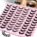 Molliho False Eyelashes - Natural Wispy Lashes, 30 Pairs