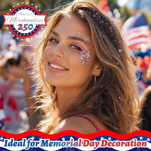 Patriotic Glitter Stick - Easy Apply Body & Hair Makeup
