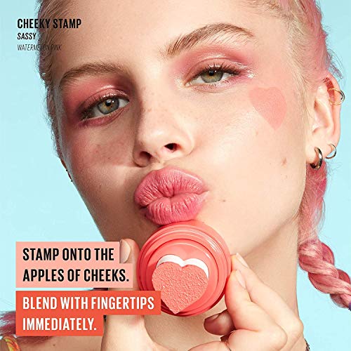 Kaja Blush - Cheeky Stamp | Gift, 7 Shades, Buildable & Blendable Shade with Heart-shaped Applicator, Rosy Finish, 01 Coy, 0.17 Oz