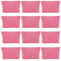 12 PACK Checkered Makeup Bags Bulk-Easter Gifts/Bulk Cosmetic Bags/Large Bridesmaid Gifts/Makeup Pouch for Wedding Party Favors Birthday/Teacher/Mothers Day Gifts/Toiletry Travel Bags(12, Pink)