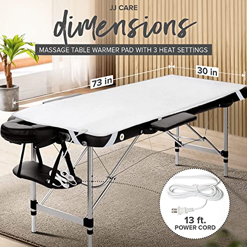 JJ CARE Heated Massage Table Warmer Pad - Plush Sherpa Fleece, 30" x 73"