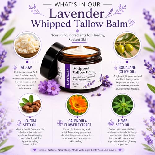 Got? Grass-Fed Beef Tallow Balm Lavender 2oz – Whipped Skin Moisturizer