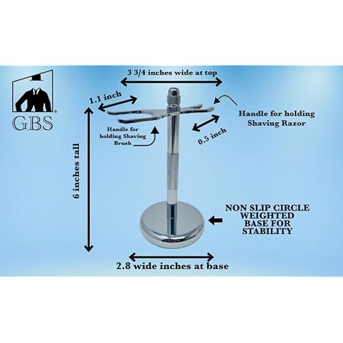 GENTS Men's Grooming Shaving Kit - Butterfly DE Safety Razor, Badger Bristles Brush, Chrome Shaving Soap Bowl, Shaving Soap, Brush and Razor Stand With 10 DE Blades