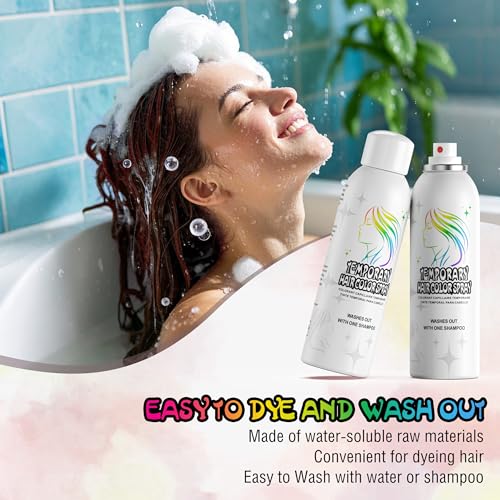 Temporary Black Hair Color Spray - Washable & Non-Sticky | 150ml