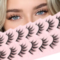 Manga Cat Eye False Eyelashes - 7 Pairs, 9-14mm Spiky Lashes