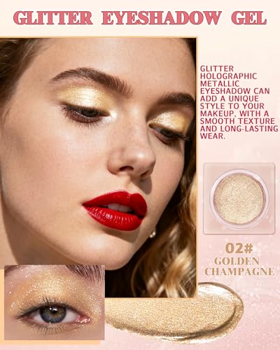 Gold Champagne Shimmer Cream Eyeshadow - Highly Pigmented