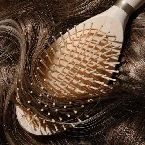 EcoTools Shine Activating Detangler Hairbrush, Brush For Wet Or Dry Hair, Gently Detangle & Style Hair, Heat Safe Paddle Brush, Flexible Bristles, Renewable Bamboo, Vegan & Cruelty-Free, 1 Count