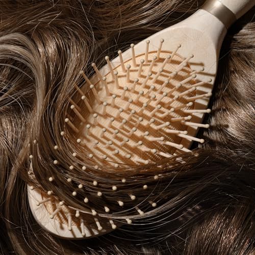 EcoTools Shine Activating Detangler Hairbrush, Brush For Wet Or Dry Hair, Gently Detangle & Style Hair, Heat Safe Paddle Brush, Flexible Bristles, Renewable Bamboo, Vegan & Cruelty-Free, 1 Count