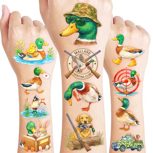 96pc Mallard Duck Temporary Tattoos for Kids