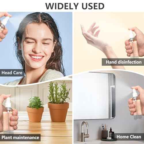 4 Pack 4 Oz (120ml) Small Spray Bottles - Fine Mist, Refillable, Reusable