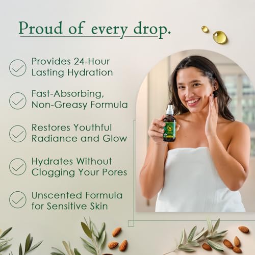 Ancient Greek Remedy Face Oil for Dry Skin - Organic Unscented Anti-Aging Serum - Jojoba, Rosehip, Almond, Olive, Vitamin E - Facial Gua Sha oil - Natural Body Moisturizer for Women & Men 4 oz