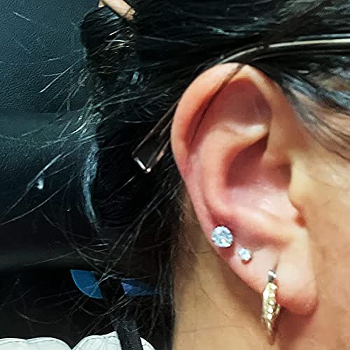 Self Ear Piercing Gun Kit 2 Pack Disposable Ear Piercing Tool No Pain Easy Use with Studs
