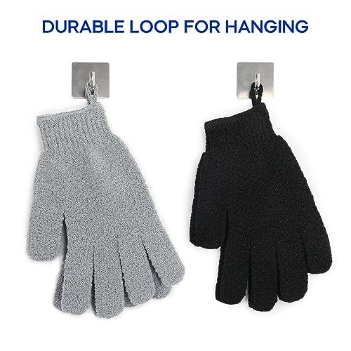 Extra Large Exfoliating Gloves 8 Pack for Big Hands - Double-Sided Shower Scrubbers