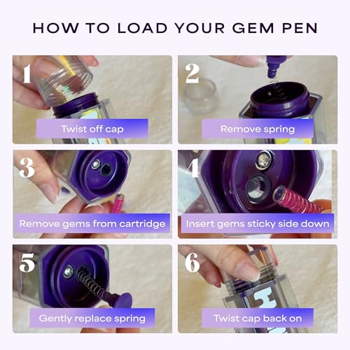Hair Gem Pen for Girls ? 240 Stick-On Hair Gems & Stamper Tool ? Hair Jewels Kit for Kids, Festivals, School, Christmas, Parties, Weddings ? Easy to Apply & Remove ? Hair Accessories by Hally Hair