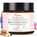 Wild Yam Cream 2oz, Organic Balancing Cream for Women, Deep Nourishment and Hydration, Made With Wild Yam Root, Chaste Tree Berry and Red Clover