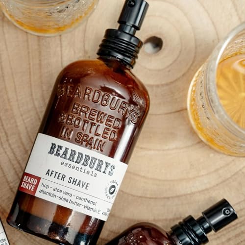Beardburys Essentials | After Shave for Men, Soothes, refreshes and hydrates - Vitamin E, Shea Butter and Aloe, 100% Vegan - 4.06 Fl Oz
