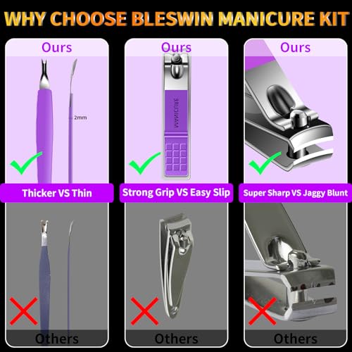 16-Piece Stainless Steel Manicure & Pedicure Set with Travel Case