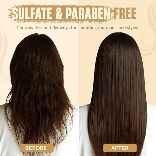 Keratin Shampoo & Conditioner Set - Frizz Control, 16 fl oz Each