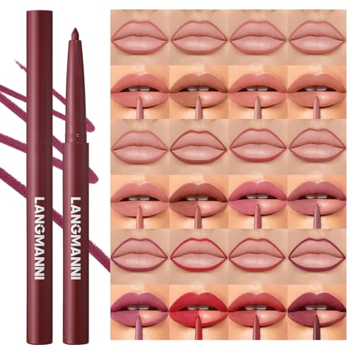 Matte Lip Liner Set - 12 Colors, Long-Lasting & Vegan