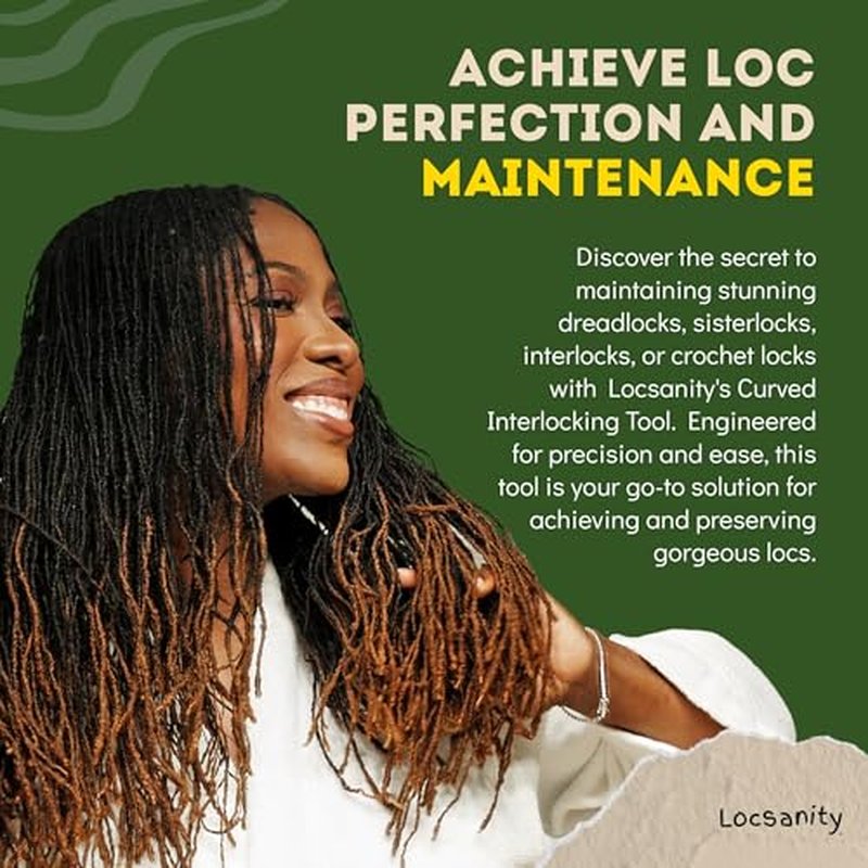 Locsanity Ergonomic Interlocking Tool for Microlocs & Dreadlocks