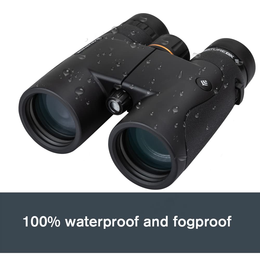 Celestron – Nature DX 10x42 Binoculars – Outdoor and Birding Binocular – Fully Multi-coated with BaK-4 Prisms – Rubber Armored – Fog & Waterproof Binoculars