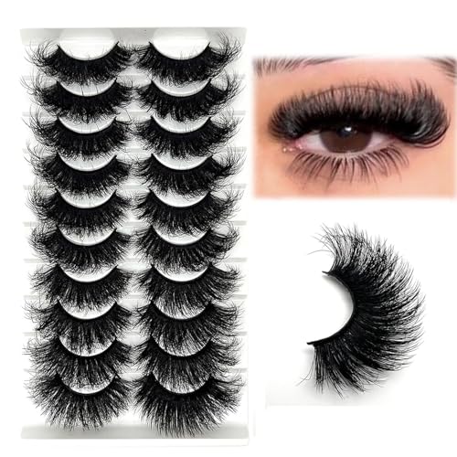 Faux Mink Fluffy 25mm False Eyelashes - 10 Pairs Pack