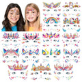 Partywind Temporary Face Tattoos for Kids - 15 Waterproof Sheets