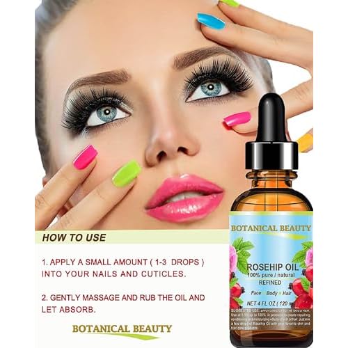 Botanical Beauty ROSEHIP SEED OIL 100% Pure Natural Refined Cold-Pressed Carrier Oil 1 Fl Oz 30 ml For Face, Skin, Body, Hair, Lip, Nails, Rich in vitamin C, Vitamin E, Anti-Aging