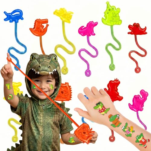 48 PCS Alligator Party Favors - Stick Hands & Tattoos