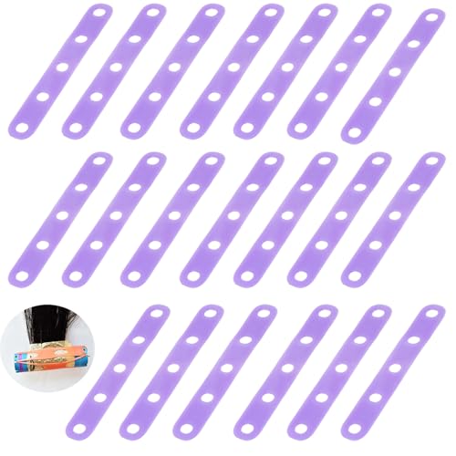 20 Pack Hair Perm Rods Rubber Bands - Silicone Elastic Straps