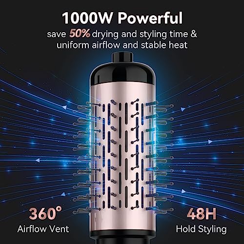 Rotating Hair Dryer Brush 2-in-1 Ceramic Hot Air Styler