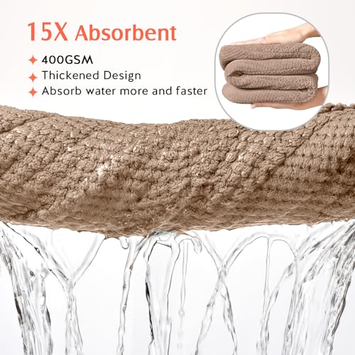 YFONG Microfiber Hair Towel Wrap - Quick Dry Turban for Women, 2-Pack