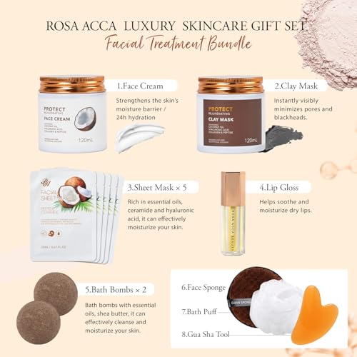32 Piece Coconut Skincare Spa Gift Set for Women