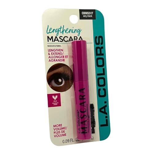 L.A. Colors Lengthening Mascara, CBMS517 Very Black, .09 oz