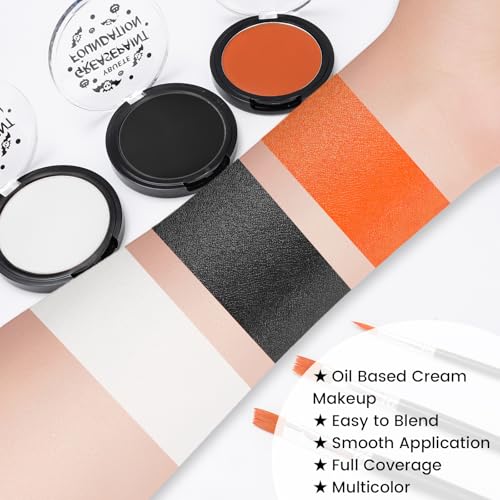 Oil-Based Face Paint Kit with Brushes - Halloween Cosplay SFX