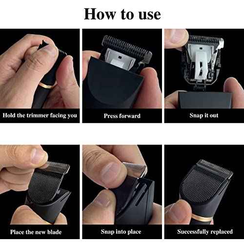 Replacement Blade for OLOV Electric Groin Hair Trimmer, Hygienic Snap-in Replaceable Ceramic Blade Heads, Black