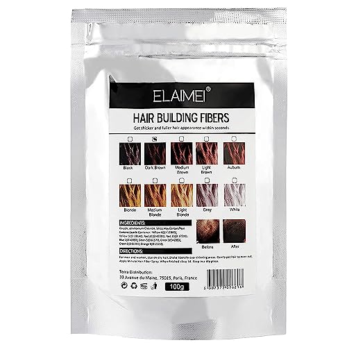 Hair Fibers Spray Refill Powder 100 Grams,Dark Brown,Thinning Fine Hair Loss Concealer,Undetected & Unscented,Refill Exsiting Shaker Bottle