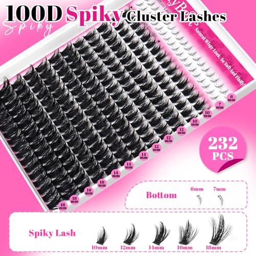 MilyBest Manga Lash Clusters Kit - Spiky Wispy Eyelash Extensions 10-18mm