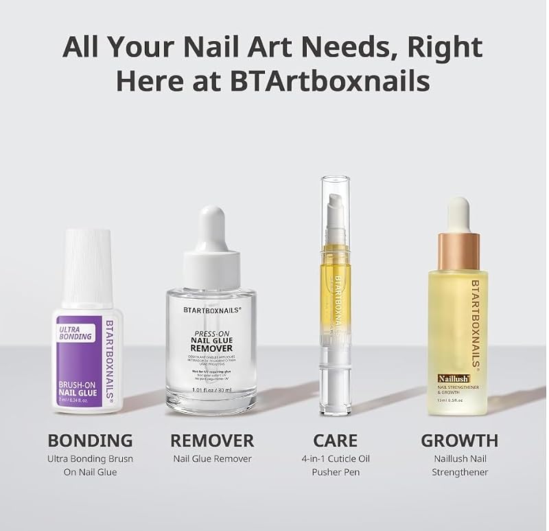 BTARTBOXNAILS White French Tip Press On Nails XXS Squoval