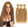 #27 Honey Blonde Water Wave Bundles - 3 x 50g Human Hair Extensions