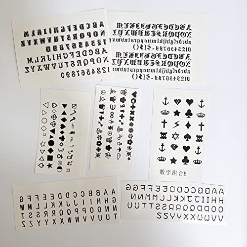 30 Sheet Temporary Alphabet Tattoo Stickers Letter Name