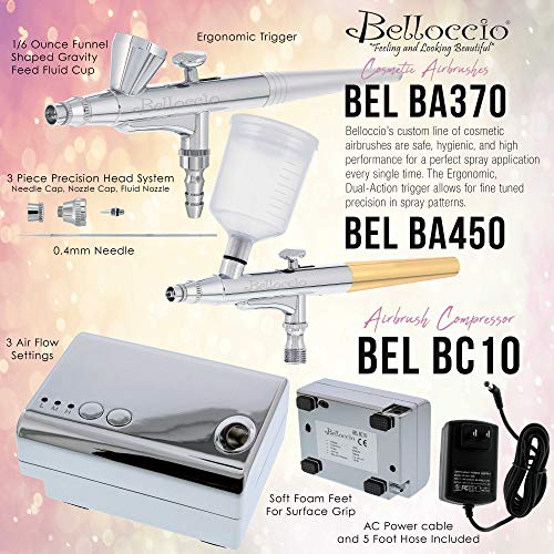 Belloccio Airbrush Makeup & Tanning System with Foundation and Blush Set