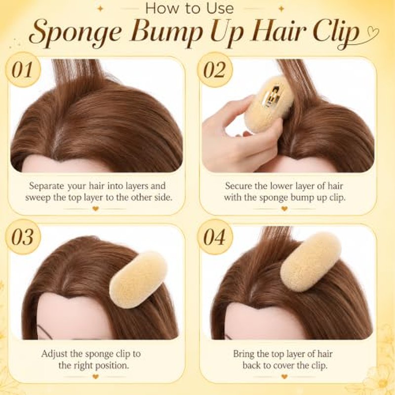 6PCS Hair Bump Volumizing Inserts Set for Instant Volume