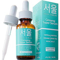 SeoulCeuticals Korean Skin Care Ginseng Serum - K Beauty Skincare with Green Tea + Centella + Royal Jelly - Cruelty Free & Organic for Dewy Glow 1oz