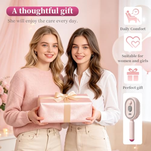 Rechargeable Electric Spray Hair Brush with Scalp Massager