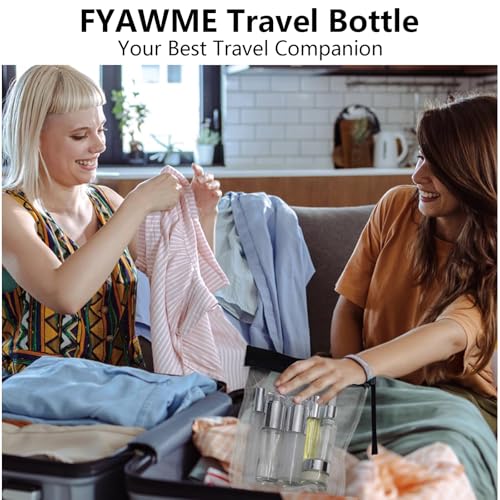 Glass Travel Bottles TSA Approved 8-Piece Set, Refillable Containers
