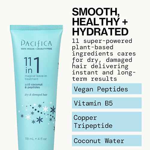 Pacifica Leave In Conditioner - 11 in 1 Magical Hair Treatment - Strengthen & Repair Damaged Hair - Deep Conditioning for Dry Hair Adds Shine & Anti-Frizz for Straight, Wavy & Curly Hair Care, Vegan