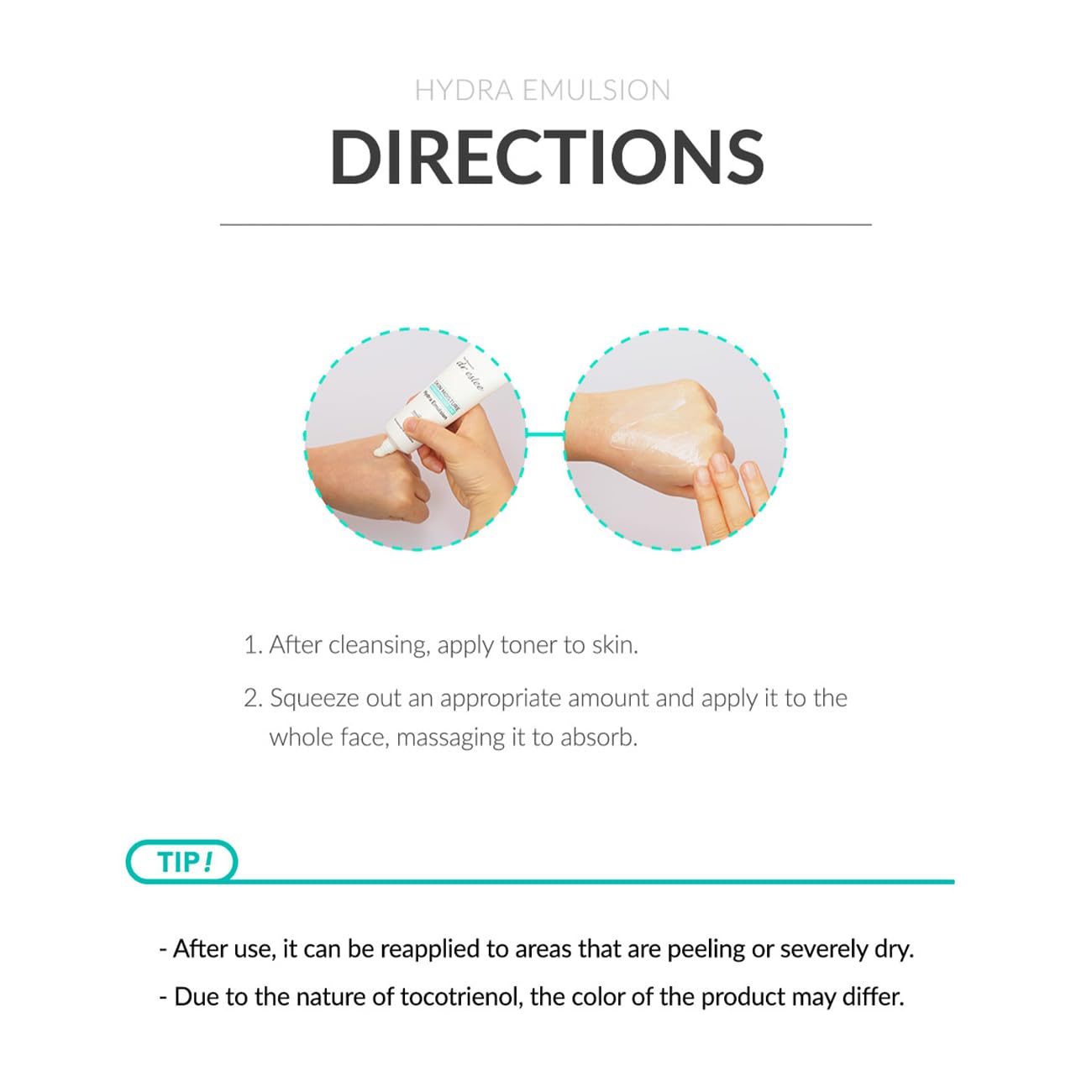 Dr Eslee Hydra Emulsion 80ml | Mild Face Lotion + Cream for Sensitive and All Skin Types | Dermatological Hydrating Moisturizer | Non-Sticky Finish with Tocotrienol & Panthenol | Korean Skin Care