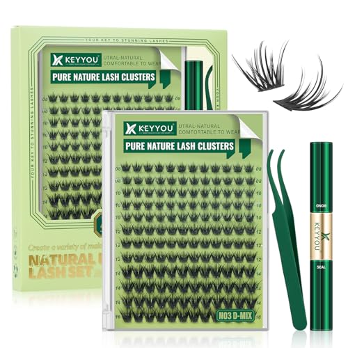 DIY Lash Clusters Kit 144Pcs Wispy Eyelash Extensions D Curl