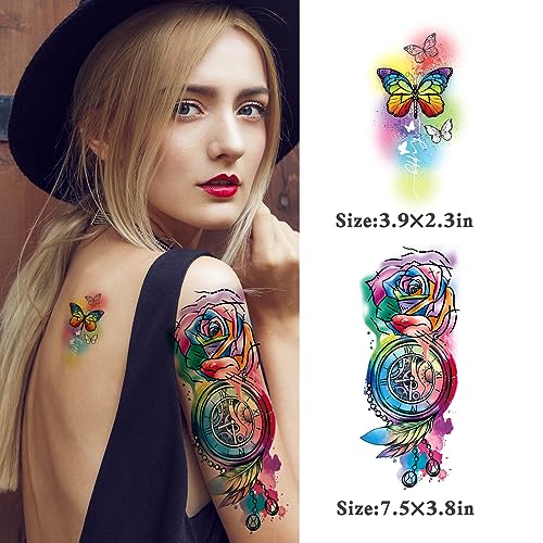 JEEFONNA 86 Sheets Temporary Tattoos - Waterproof Fake Tattoos